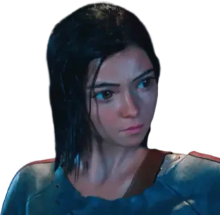 🙁 Alita Alita: Battle Angel Alita, Battle Angel, Cyborg, Filme, Mangá, Anime, Personagem whatsapp sticker
