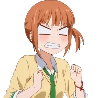 😳 anime, girl, angry, frustrated, upset, cartoon, cute telegram sticker