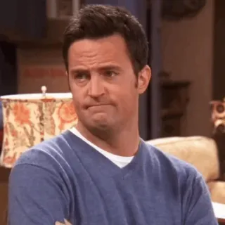 🤦‍♀ Chandler Bing Friends チャンドラー, フレンズ, マシュー・ペリー, 海外ドラマ, シットコム telegram sticker