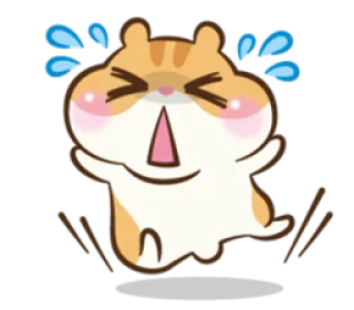 😥 仓鼠, 可爱, 卡通, 表情符号, 卡哇伊, 迷人 telegram sticker