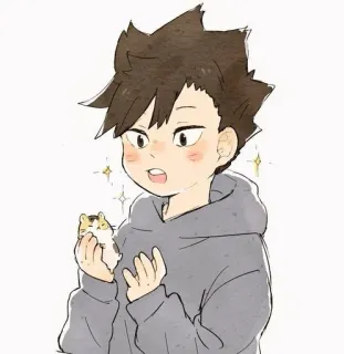✨ Cartoon, Anime, Charakter, Illustration, Junge, Hamster, Niedlich telegram sticker