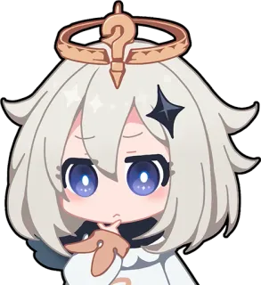 🤔 Paimon Genshin Impact anime, video game, genshin impact, paimon, cute, kawaii telegram sticker