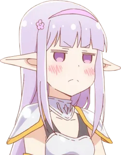 😳 Anime, Manga, Cartoon, Elf, Süß, Charakter whatsapp sticker