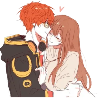 ❤️ anime, couple, hugging, love, romance, friendship, artwork telegram sticker