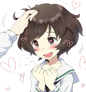 😍 Anime, Fofo, Garota, Coração, Afeição, Desenho animado telegram sticker