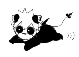 🐼 diabo, demônio, criatura, monstro, fofo, desenho animado, chibi, kawaii telegram sticker
