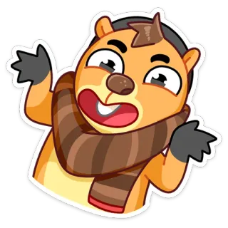 🤷 Выдра, Животное, Шарф, Милый, Мультфильм telegram sticker