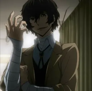 🪙 Osamu Dazai Bungou Stray Dogs Anime, Nhân vật, Bungo Stray Dogs, Dazai Osamu, Osamu Dazai, Băng gạc telegram sticker