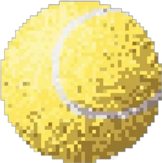 🌟 tennis ball, pixel art, sport, ball telegram sticker