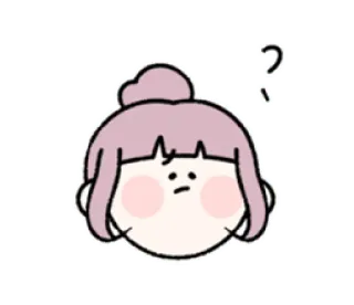 🤔 ? Cartoon, Mädchen, Frage, Niedlich telegram sticker