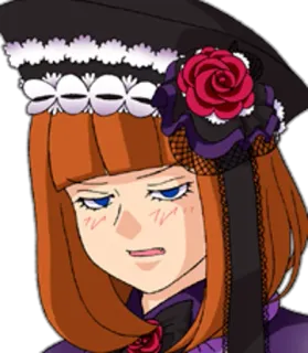 😠 Iris Wilson Ace Attorney Anime, Niedlich, Mädchen, Selbstgefällig, Richter whatsapp sticker