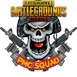 😎 PLAYERUNKNOWN'S BATTLEGROUNDS MOBILE PLAYERUNKNOWN'S BATTLEGROUNDS MOBILE PMC SQUAD battlegrounds, skull, mobile game, shooter game, PMC squad, military, weapon telegram sticker