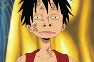 🖤 Luffy One Piece Anime, One Piece, Ruffy, Cartoon, Lustig, Meme telegram sticker