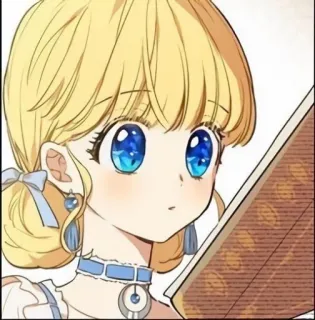 🌼 anime, manga, girl, reading, cute, character whatsapp sticker