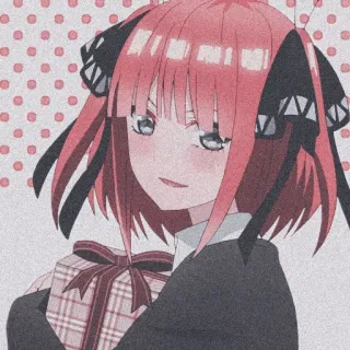 💌 Nino Nakano The Quintessential Quintuplets Anime, Nino Nakano, The Quintessential Quintuplets, Personagem, Presente, Laços telegram sticker