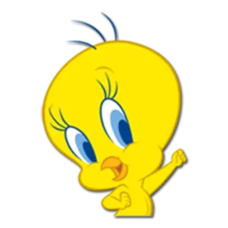 😉 Tweety Bird Tweety, Kreskówka, Ptak, Żółty, Animacja, Looney Tunes telegram sticker