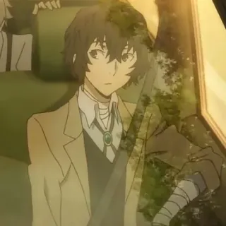 🍩 Osamu Dazai Bungou Stray Dogs Anime, Karakter, Bungou Stray Dogs, Dazai Osamu telegram sticker