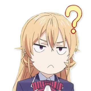🤔 anime, question mark, confused, girl telegram sticker