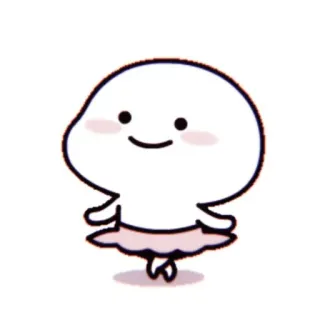 🦋 süß, Cartoon, Figur, entzückend, kawaii, Tanz, rosa, Lächeln whatsapp sticker