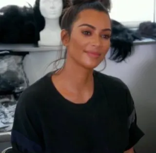🙂 Kim Kardashian woman, celebrity, kardashian, person, reality tv telegram sticker
