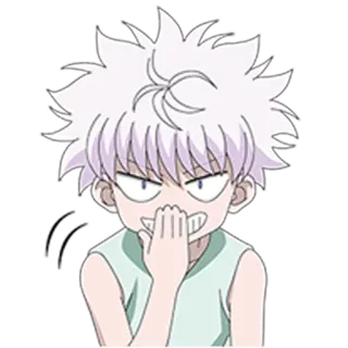 😈 Killua Zoldyck Hunter x Hunter Anime, Cartoon, Junge, Grinsen, Killua, Zoldyck telegram sticker