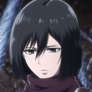 🥀 Mikasa Ackerman Attack on Titan anime, character, mikasa ackerman, attack on titan, aot, manga, shingeki no kyojin telegram sticker