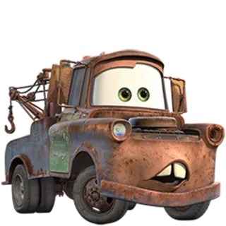 🚙 Mater Cars эвакуатор, анимированный, Disney, Pixar, мультфильм telegram sticker