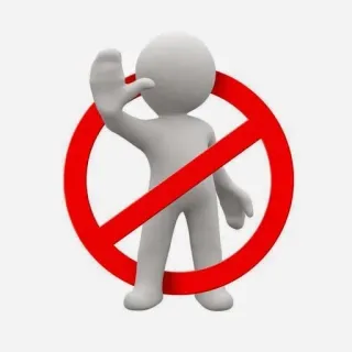 ❌ Vietato, Stop, Non, Proibito, Ingresso vietato telegram sticker