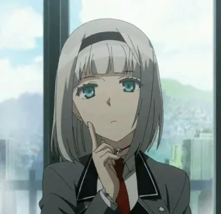 🕸 Anime, Dziewczyna, Postać, Mundur szkolny, Portret telegram sticker