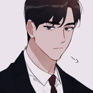 🕯 man, suit, tie, serious, formal, character telegram sticker