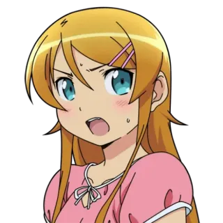 😒 anime, cartoon, girl, character, cute, expression, illustration telegram sticker