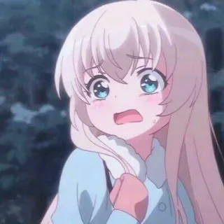 🕸 dziewczyna anime, płacz, smutny, kreskówka, anime, ilustracja telegram sticker