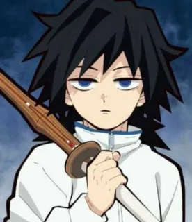 🤍 Giyu Tomioka Demon Slayer Anime, Demon Slayer, Giyu Tomioka, Spada, Personaggio, Manga whatsapp sticker