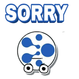 😐 SORRY scusa, chiedo scusa, cartone animato, carino, personaggio, espressione, rimpianto, triste whatsapp sticker