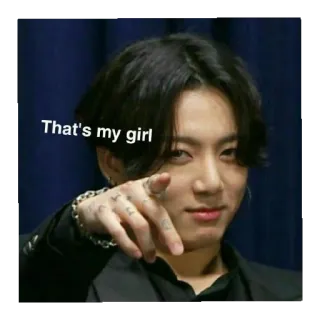 😄 That's my girl 남자, 사람, 가리키기, 몸짓, 말 telegram sticker