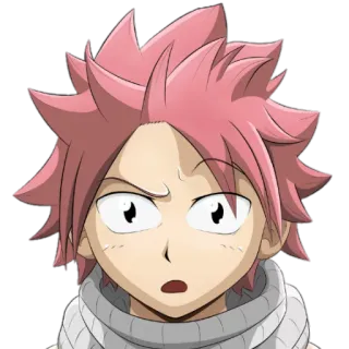 🤨 Natsu Dragneel Fairy Tail Anime, Mangá, Fairy Tail, Natsu Dragneel, Desenho animado, Adesivo, Animação telegram sticker