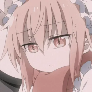 🐉 Tohru Miss Kobayashi's Dragon Maid anime, dragon, maid, kawaii, cute, tired telegram sticker