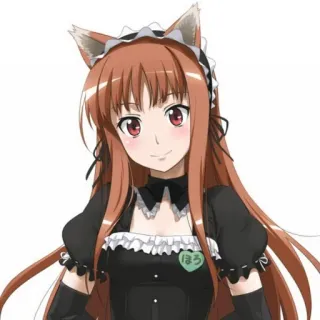 😉 Holo Spice and Wolf anime, cat girl, Holo, Spice and Wolf, fantasy, waifu telegram sticker