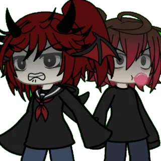 😒 Anime, Diabo, Demônio, Uniforme escolar telegram sticker