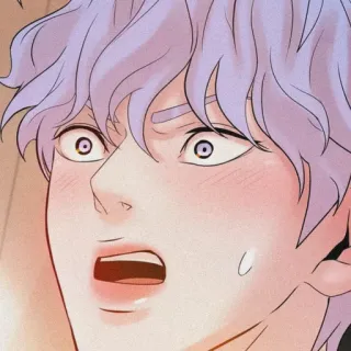 🐚 anime, impactado, expresión, dibujos animados, cara, preocupación telegram sticker