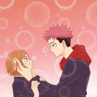 💞 Yuji Itadori Jujutsu Kaisen アニメ, マンガ, カップル, 恋愛, 釘崎野薔薇 telegram sticker