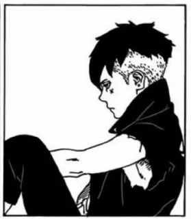 🪐 Kawaki Boruto 川木, 博人, 动漫, 漫画, 角色, 悲伤, 坐着 telegram sticker