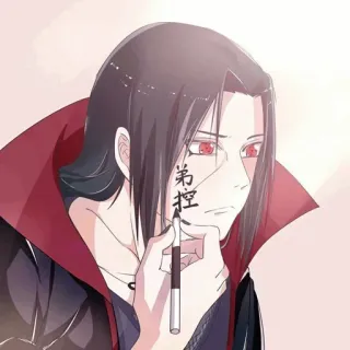 🎧 Itachi Uchiha Naruto 弟控 Anime, Manga, Naruto, Itachi Uchiha, Kompleks brata, Japoński, Fanart telegram sticker
