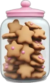 🤩 cookie jar, cookies, stars, food, sweets, dessert telegram sticker