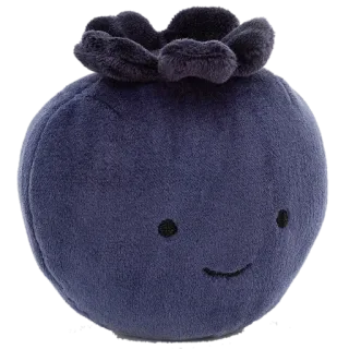 🫐 mirtillo, peluche, frutta, carino, peluche, giocattolo telegram sticker