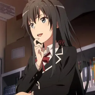 🫓 Yukino Yukinoshita My Teen Romantic Comedy SNAFU อนิเมะ, ผู้หญิง, ตัวละคร, น่ารัก, ชุดนักเรียน, My Teen Romantic Comedy SNAFU, Yukino Yukinoshita whatsapp sticker