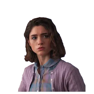 😒 Nancy Wheeler Stranger Things Nancy Wheeler, Stranger Things, character, woman, portrait, actress telegram sticker