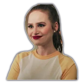 😬 Cheryl Blossom Riverdale Cheryl Blossom, Riverdale, Madelaine Petsch, Drama adolescente, Personaje, Serie de TV, Sonriendo telegram sticker
