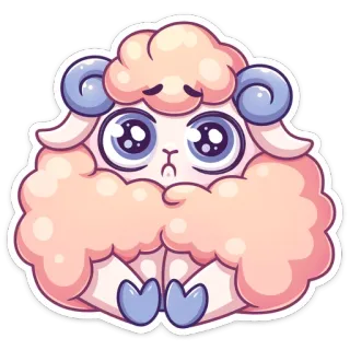 🥺 овца, милый, животное, стикер whatsapp sticker