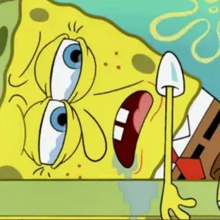 😭 Spongebob Squarepants спанч боб, квадратные штаны, плач, мультфильм, nickelodeon telegram sticker
